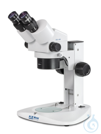 Stereo-Zoom Mikroskop Binokular, Greenough; 0,75-5,0x; HSWF10x23; 0,21W LED Die KERN OZL-456...